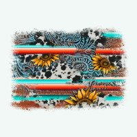 Serape Cowhide Sunflower Background Premium Hoodie | Teevron
