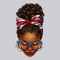 Union Jack Flag Afro Messy Bun Heavyweight Sweatshirt | Teevron