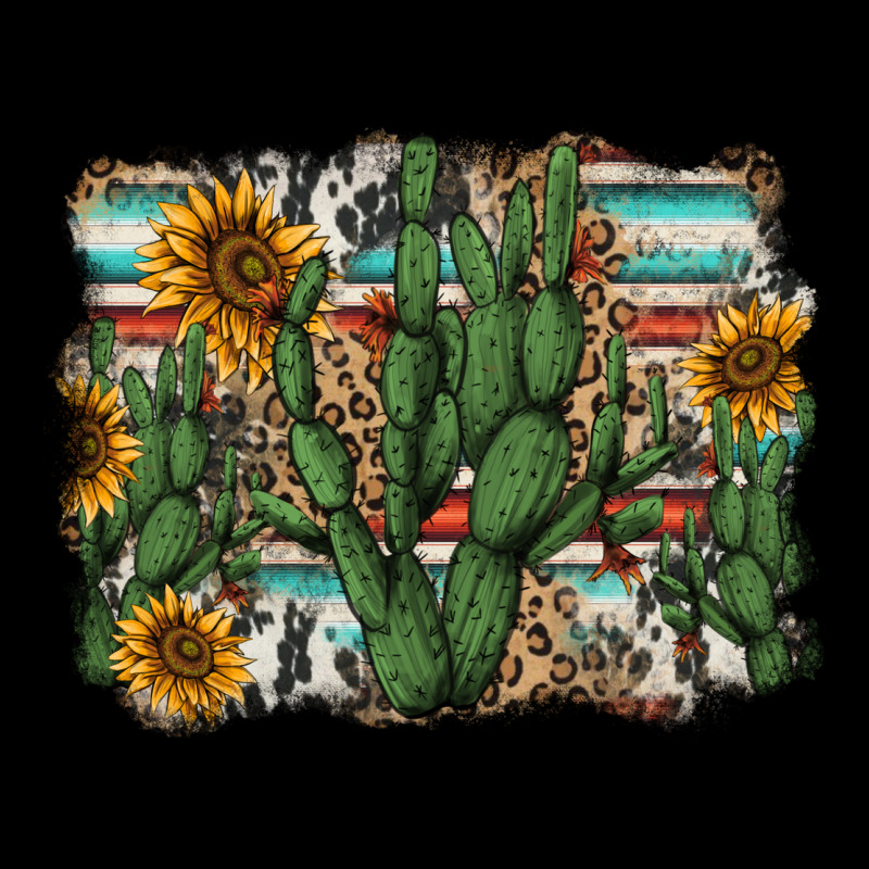Serape Sunflowers Cactus Zipper Hoodie by AdoDesignShop | Teevron