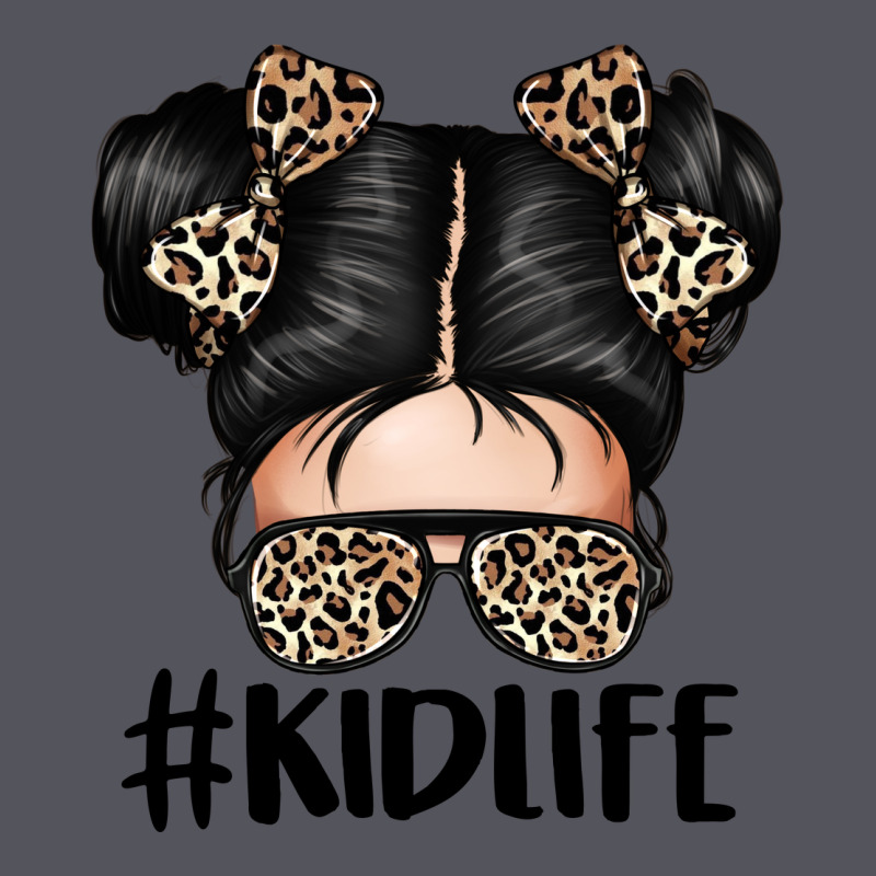 Kid Life Leopard Messy Bun Vintage Hoodie by texasbilliewilder | Teevron