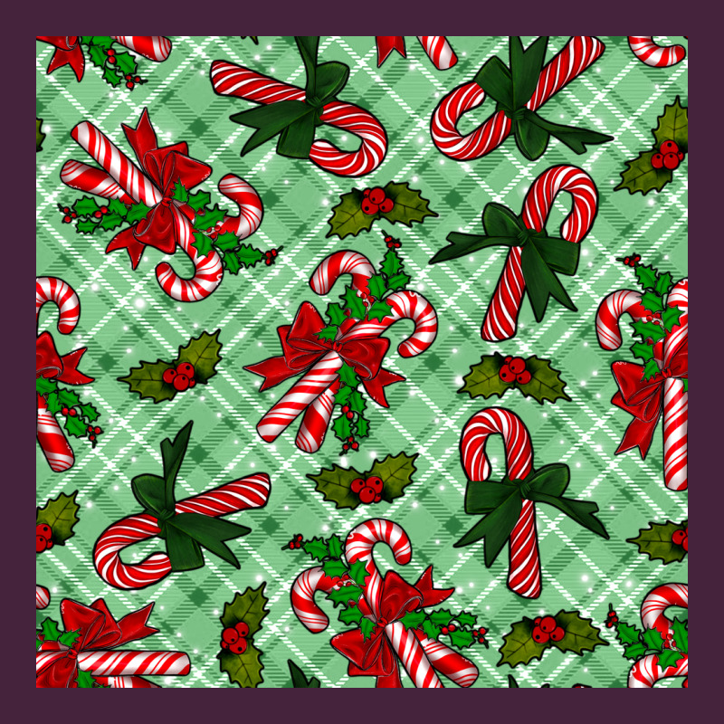 Christmas Candy Cane Seamless Pattern Long Sleeve Tee by BundleAndBundleShop | Teevron
