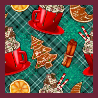 Christmas Hot Chocolate And Cookie Seamless Pattern Long Sleeve Tee | Teevron
