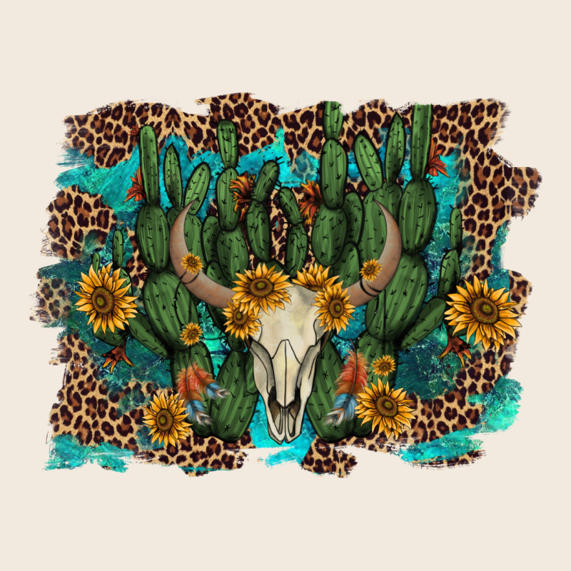 Leopard Bull Skull Cactus Sunflowers Zipper Hoodie by AdoDesignShop | Teevron