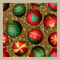 Christmas Ornaments And Leopard Seamless Pattern Long Sleeve Tee | Teevron