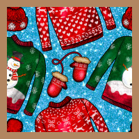 Christmas Clothes Seamless Pattern Long Sleeve Tee | Teevron