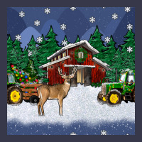 Christmas Town And Farm Tractor Seamless Pattern Long Sleeve Tee | Teevron