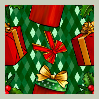Christmas Surprise Gift Box Seamless Pattern Long Sleeve Tee | Teevron