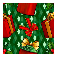 christmas surprise gift box seamless pattern | Teevron