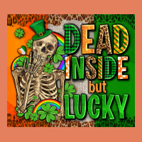 Irish Flag With Shamrocks  Dead Inside But Lucky Classic Tee | Teevron