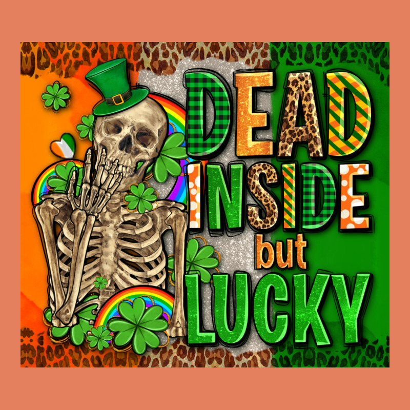 Irish Flag With Shamrocks  Dead Inside But Lucky Classic Tee by AdoDesignShop | Teevron