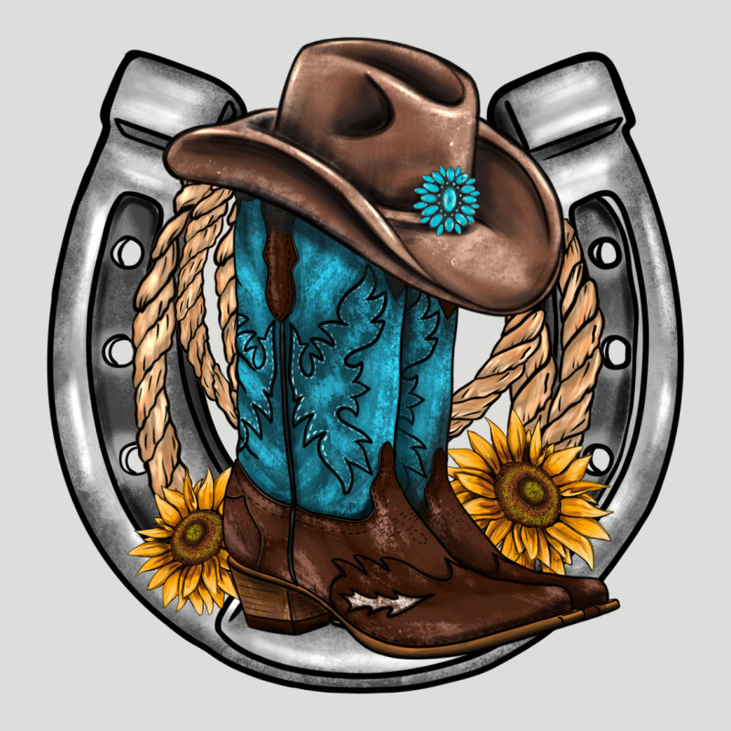 Western Horseshoe Boots Hat Rope Sunflower Zipper Hoodie by AdoDesignShop | Teevron