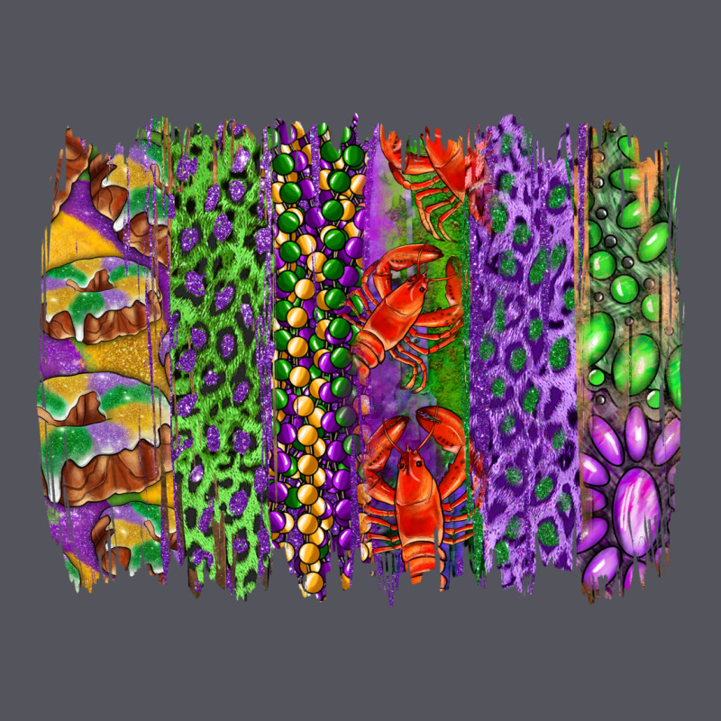 Mardi Gras Brush Strokes King Cake And Craw Fish Vintage Hoodie by RanaPortraitStore | Teevron