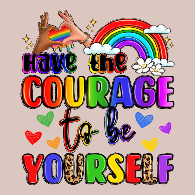 Courage To Be Yourself Rainbow Message Premium Hoodie by LillyAllenDesigns | Teevron