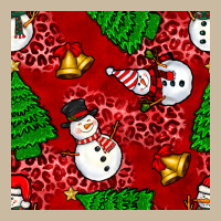 Christmas Snowman And Trees Seamless Pattern Long Sleeve Tee | Teevron