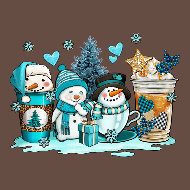 Winter Snowman Coffee Cups Long Sleeve Tee by AdoDesignShop | Teevron