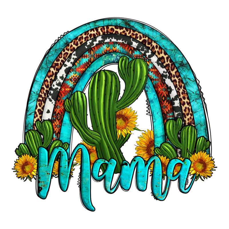 Western Cactus And Sunflower Mama Rainbow Zipper Hoodie by Artiststas | Teevron