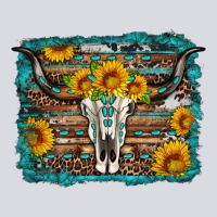 Longhorn Bull Skull Western Turquoise Background Zipper Hoodie | Teevron