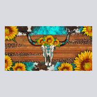 Longhorn Bull Skull License Plate Zipper Hoodie | Teevron