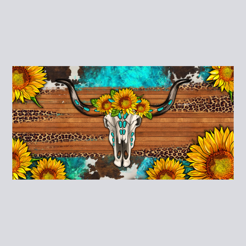Longhorn Bull Skull License Plate Zipper Hoodie by Artiststas | Teevron