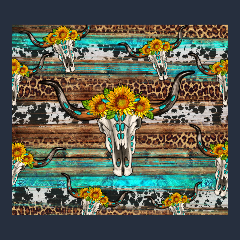 Longhorn Bull Skull Cowhide Leopard Turquoise Zipper Hoodie by Artiststas | Teevron