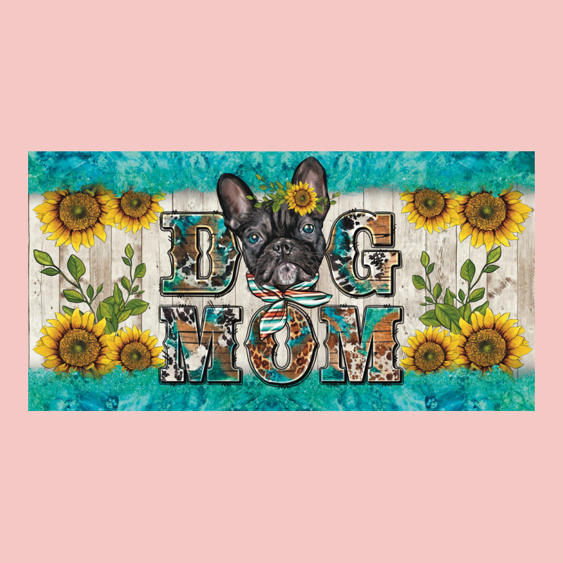 Dog Mom French  Bulldog License Plate Template Urban Heavy Tee by BarkalooDesign | Teevron