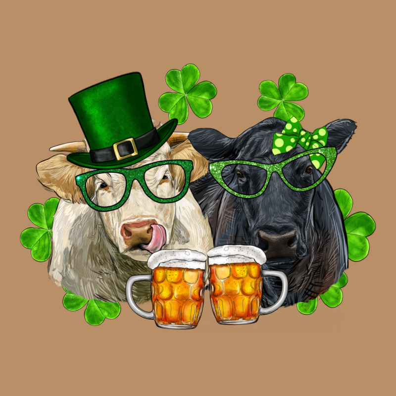 St. Patrick's Day Charolais And Black Angus Cows Vintage Hoodie by RanaPortraitStore | Teevron
