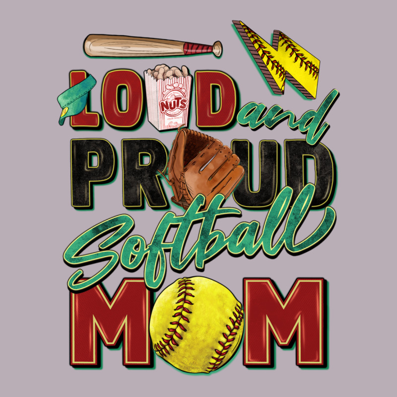 Loud And Proud Softball Mom Vintage Tee by Zillion Design Studio | Teevron