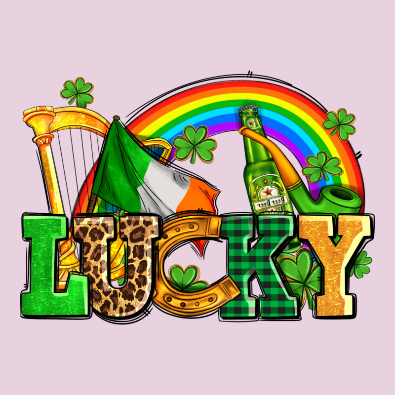 Lucky With St Patricks Elements Ladies Tee by AdoDesignShop | Teevron