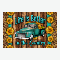 Life Is Better In The Country Skinny Metal Can Holder Urban Heavy Tee | Teevron