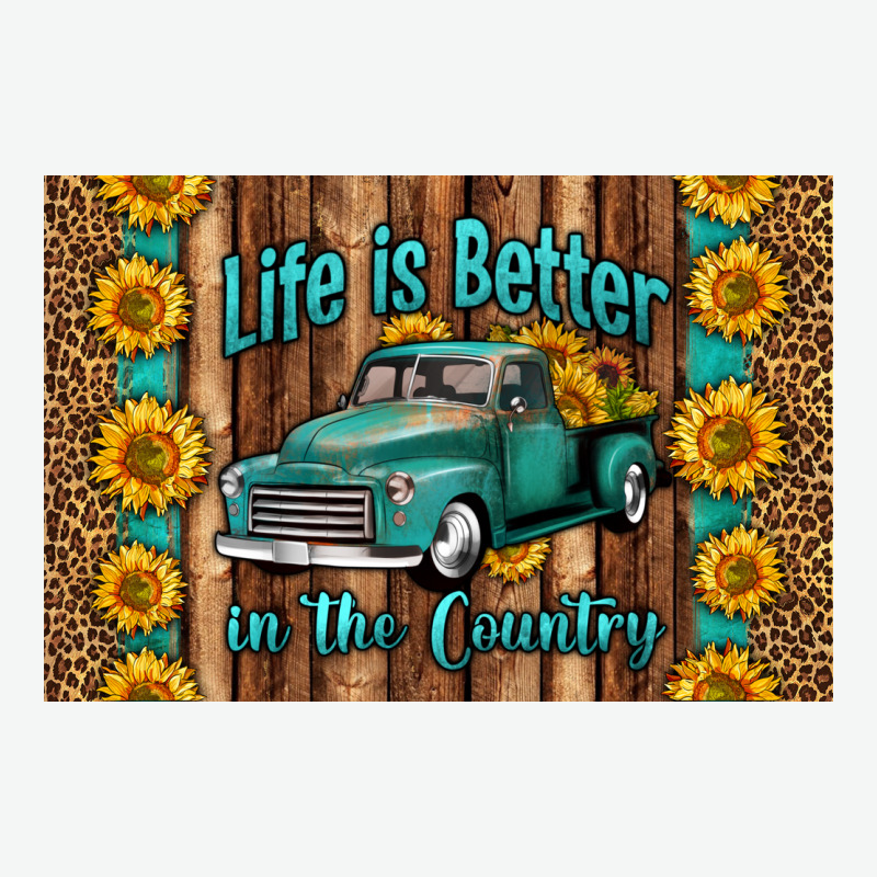 Life Is Better In The Country Skinny Metal Can Holder Urban Heavy Tee by HRA Design Shop | Teevron