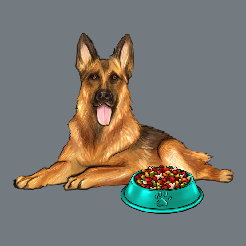 German Shepherd With Food Bowl Heavyweight Sweatshirt by texasbilliewilder | Teevron