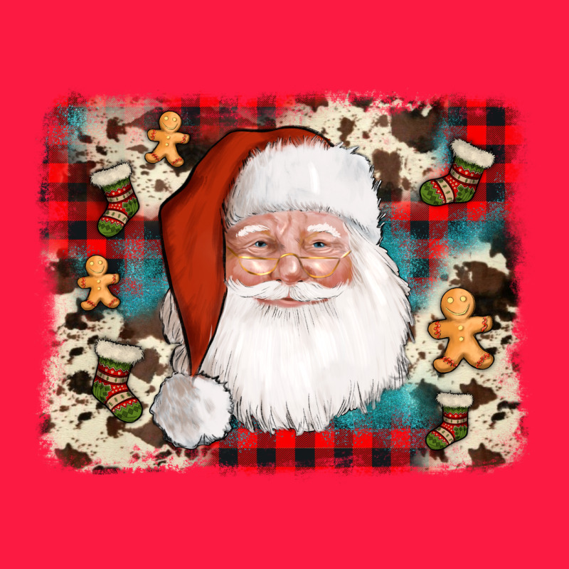 Cowhide Santa Cookie Socks Background Zipper Hoodie by AdoDesignShop | Teevron