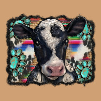 Western Background Turquoises Gemstones Black And White Baby Cow Vintage Tee | Teevron
