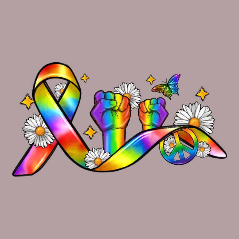 Pride Ribbon Vintage Hoodie by Zillion Design Studio | Teevron