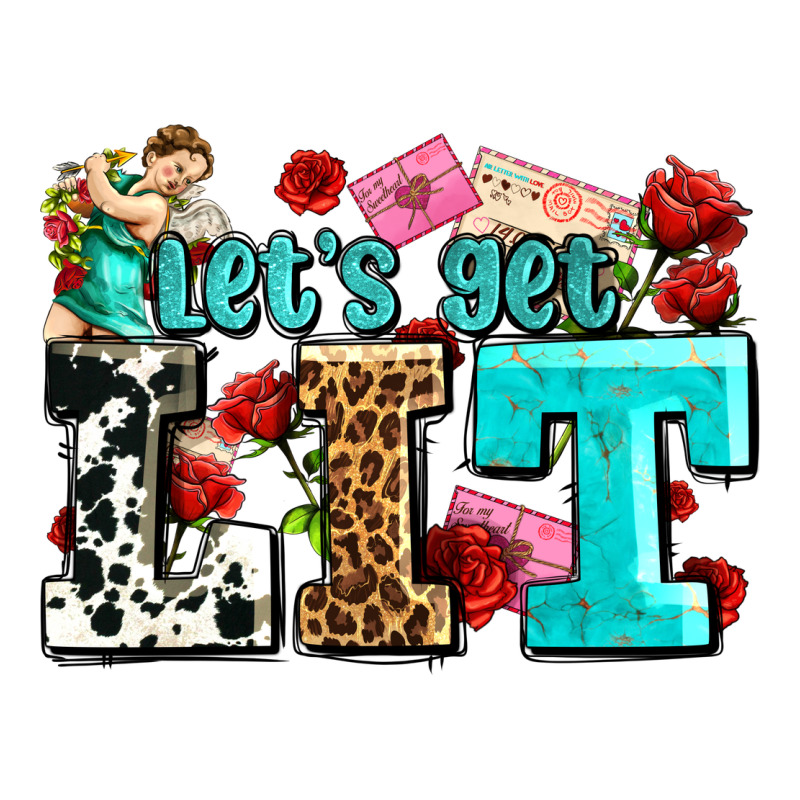 Valentines Day Lets Get Lit Ladies Tee by AdoDesignShop | Teevron