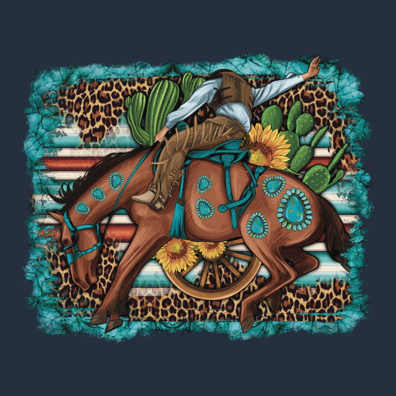 Bucking Bronco Cowboy Rodeo Cactus And Sunflowers Zipper Hoodie by Artiststas | Teevron