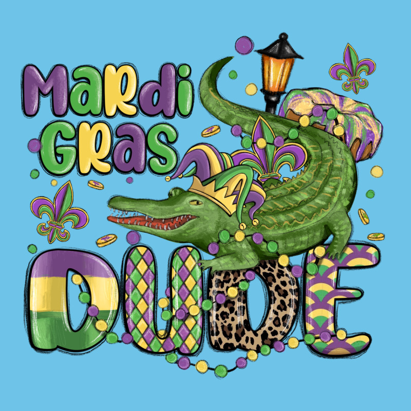 Mardi Gras Dude Alligator Premium Sweatshirt by MaliasSmallBusiness | Teevron