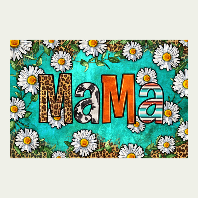 Western Daisy Mama Skinny Metal Can Holder Urban Heavy Tee by HRA Design Shop | Teevron