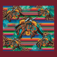 Bucking Bronco Serape Turquoise Zipper Hoodie | Teevron