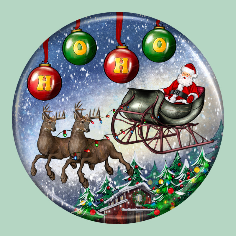 Santa Claus With Deer Christmas Ornament Classic Tee by BundleAndBundleShop | Teevron