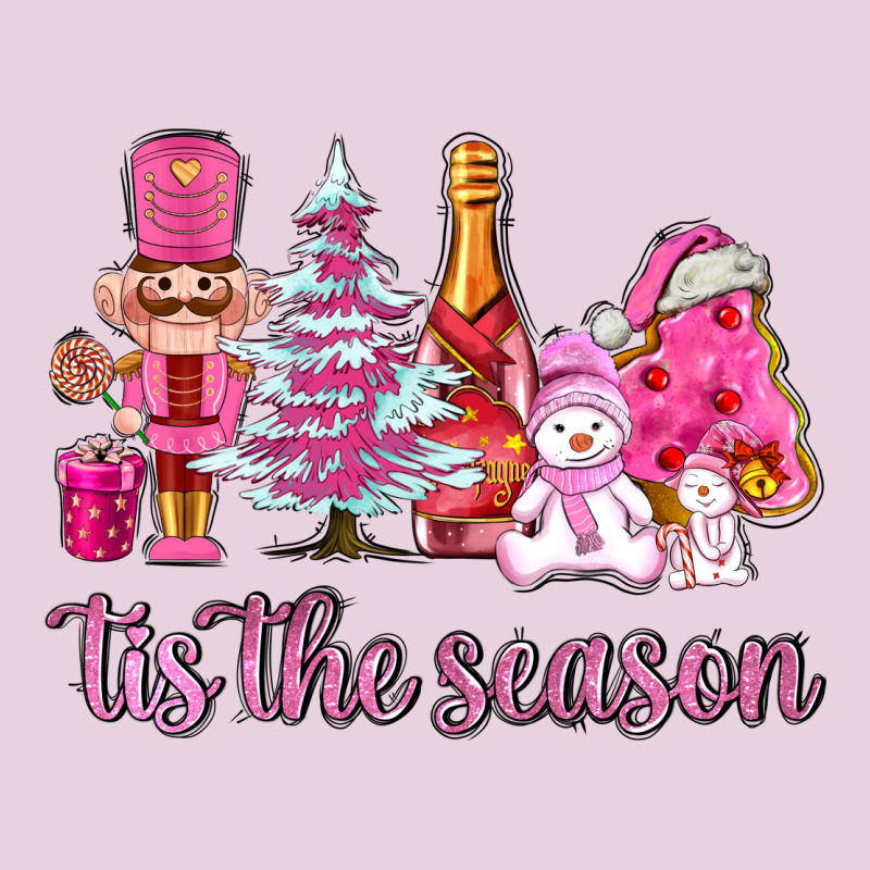 Tis The Season Pink Christmas Ladies Tee by AdoDesignShop | Teevron