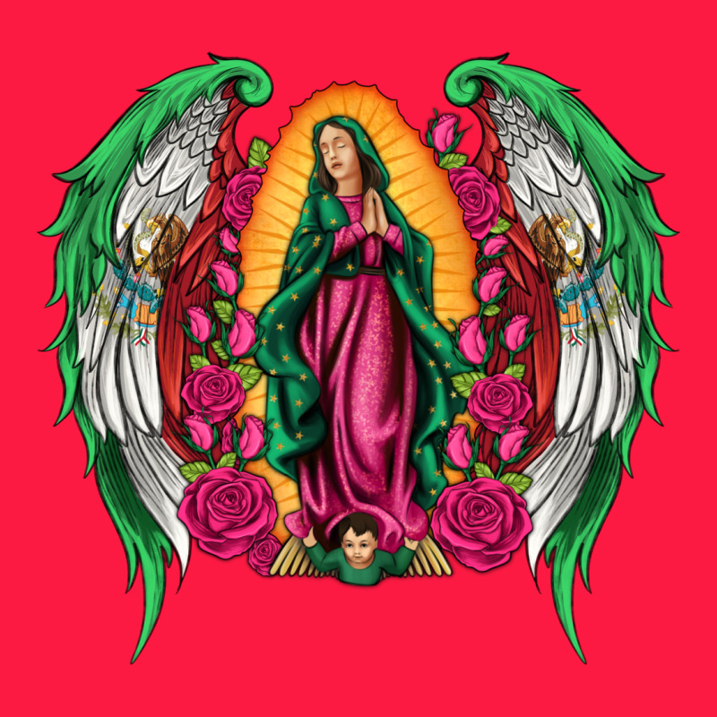 Mexican Flag Wings Our Lady Of Guadalupe Zipper Hoodie by Artiststas | Teevron