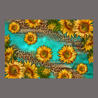 Western Sunflowers Skinny Metal Can Holder Urban Heavy Tee | Teevron