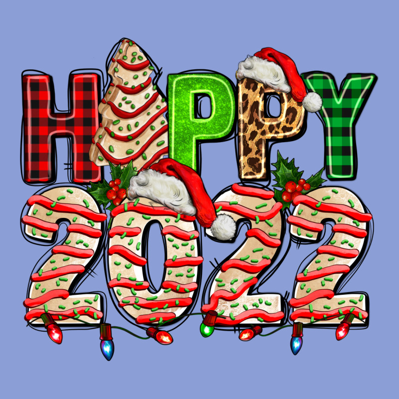 Happy 2022 With Christmas Tree Cake Long Sleeve Tee by AdoDesignShop | Teevron