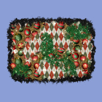 Christmas Ornament And Diamond Plaid  Background Long Sleeve Tee | Teevron