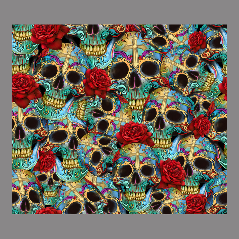 Sugar Skulls Roses Tumbler 3 Vintage Tee by CTS Tumbler Store | Teevron