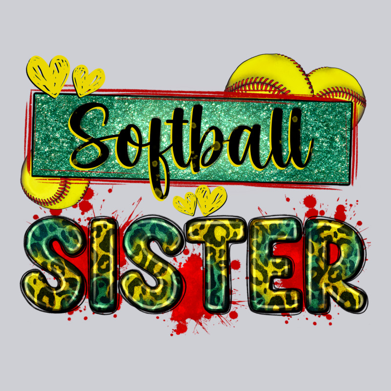 Softball Sister With Leopard Heavyweight Sweatshirt by Zillion Design Studio | Teevron