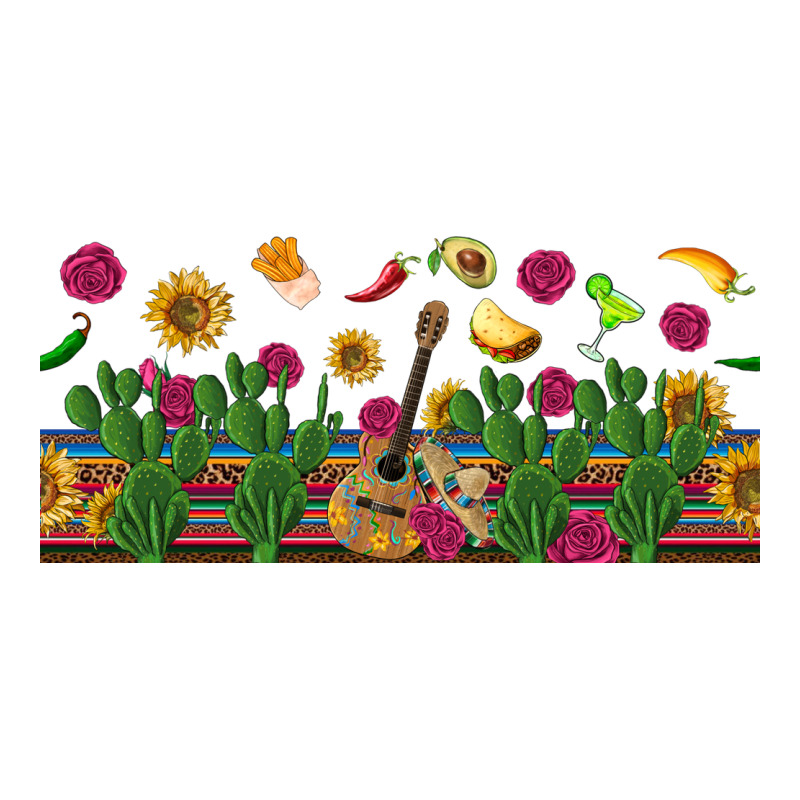 Mexican Sombrero Guitar Rose Cactus Libbey  Cup Classic Tee by BundleAndBundleShop | Teevron