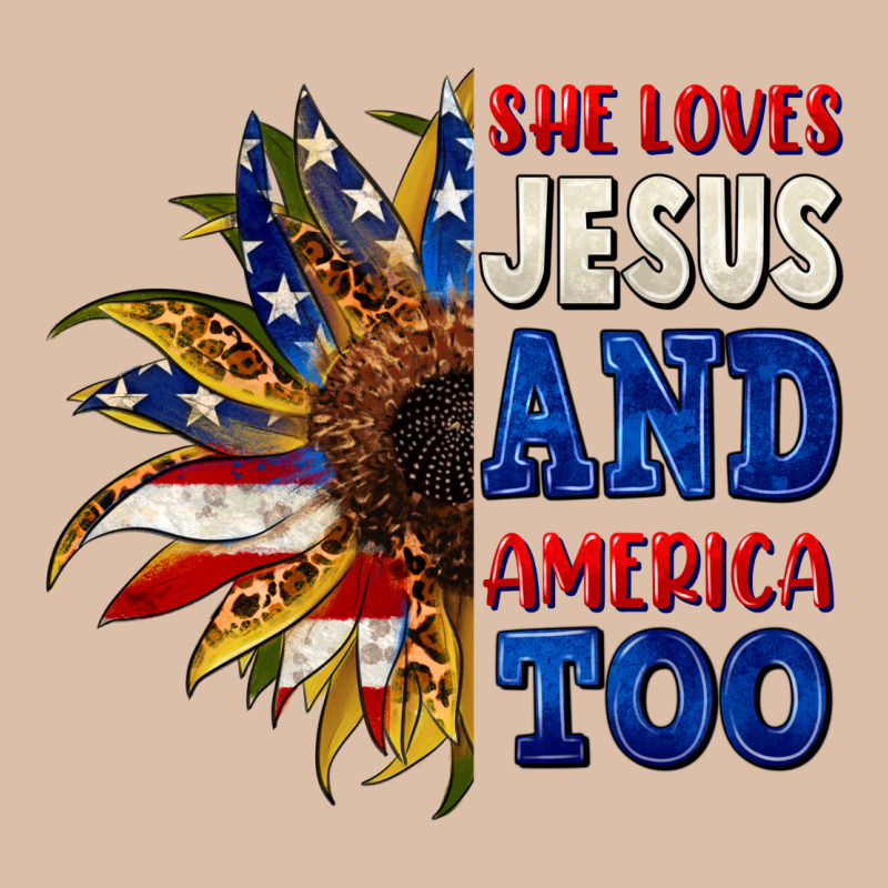 She Loves Jesus And America Too 4th Of July Urban Heavy Tee by CowGirlArtShop | Teevron