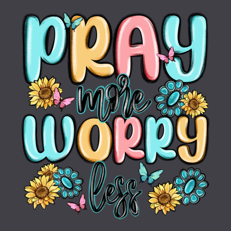 Pray More Worry Less Heavyweight Hoodie by MaliasSmallBusiness | Teevron